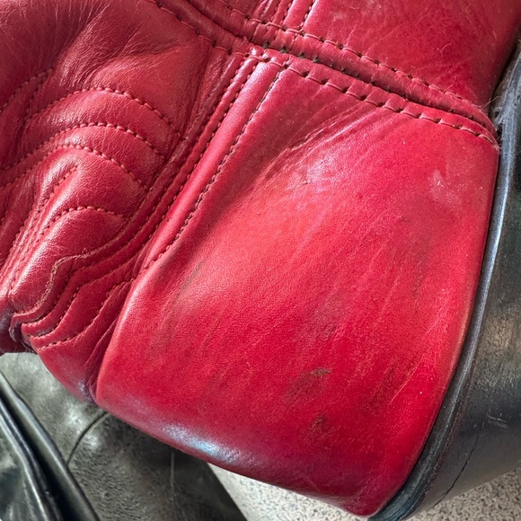 Abilene Boot Co. Red leather cowboy boots 9 western vintage 90s cowgirl 80s - Picture 9 of 16